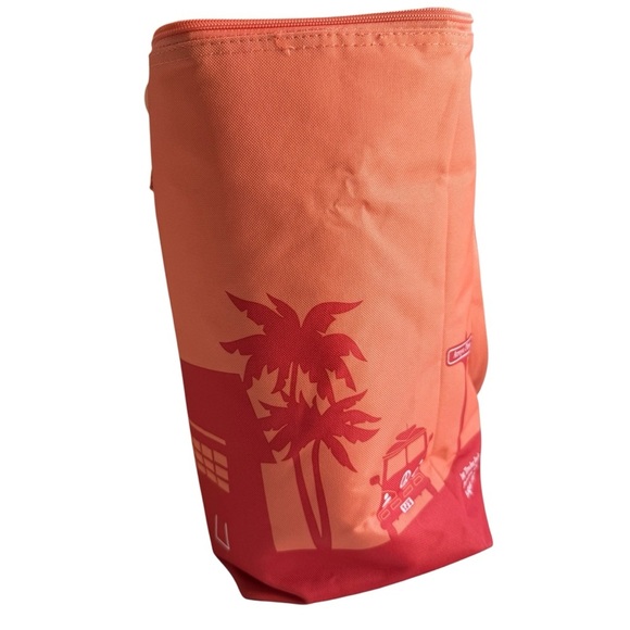 Trader Joe's Large Insulated Peach Grocery Cooler Tote Bag Limited Edition - Picture 4 of 10